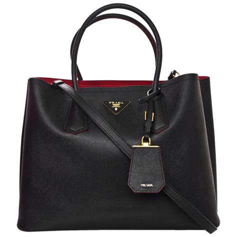 black prada tote with red interior|prada nylon tote sale.